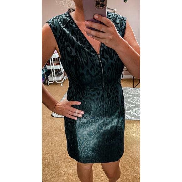 Rebecca Taylor Leo Brocade Leopard Sheath Dress Size 12 $325 - Picture 1 of 8